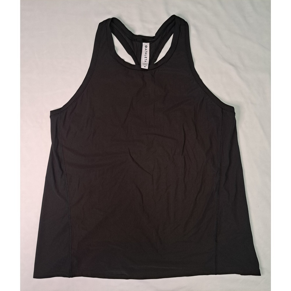 Athleta Women's‎ Black Racerback Tank M Classic Gym Soft Stretchy Comfy Workout